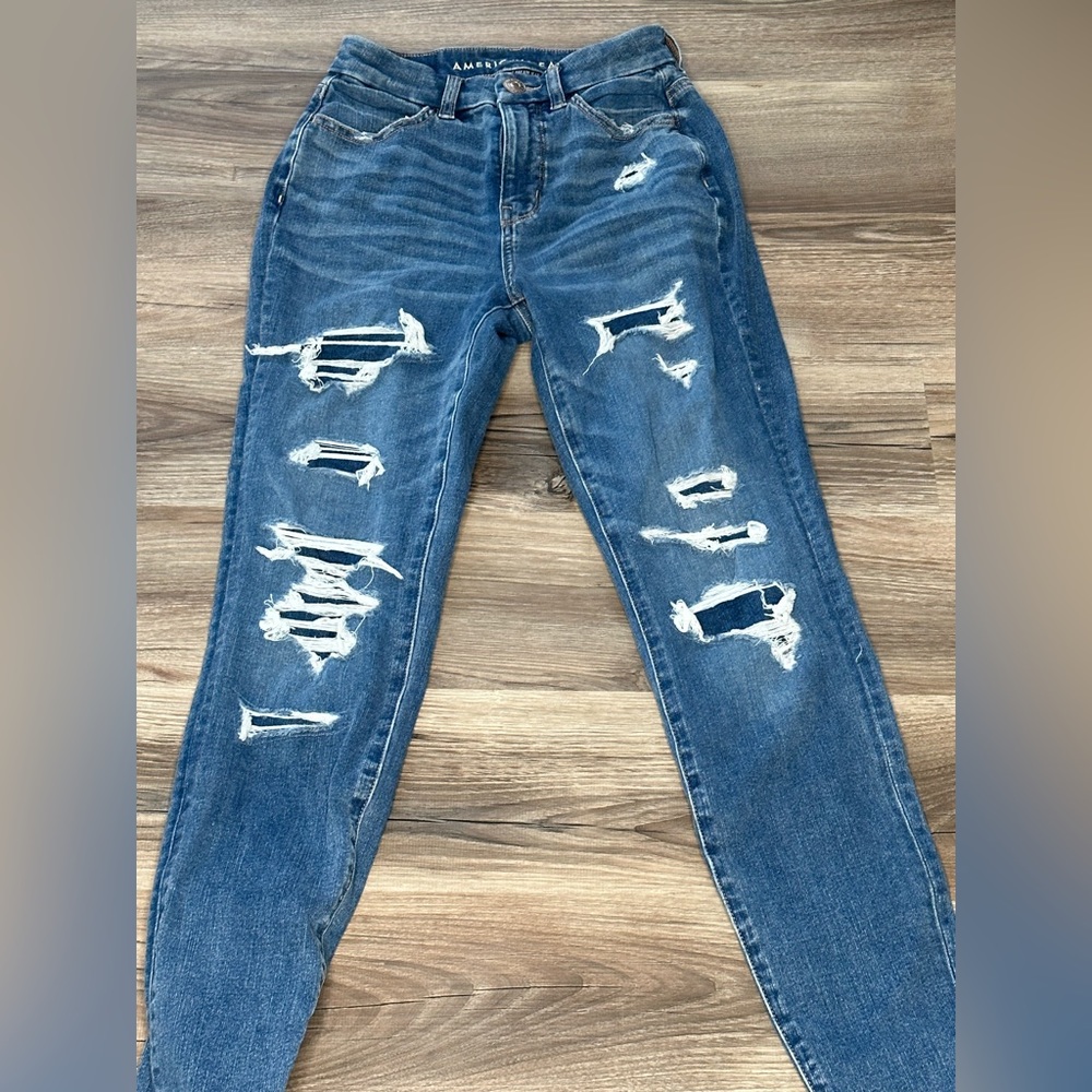 NWOT American Eagle Patched Curvy High Waisted Jegging